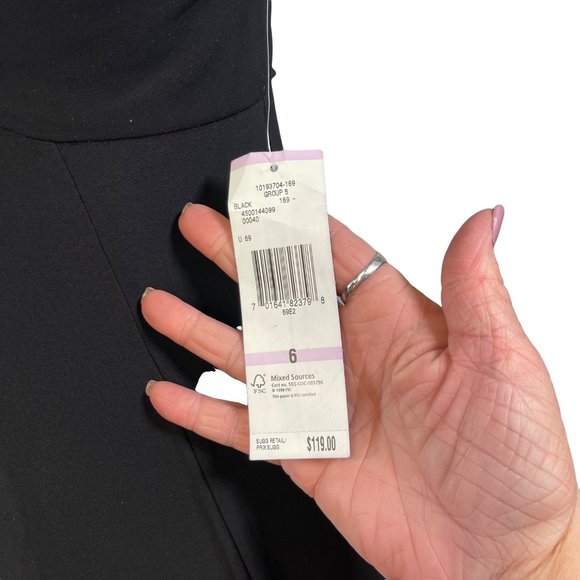 Jones New York Womens Size 6 Sleeveless Black Maxi Dress NWT - Picture 6 of 10